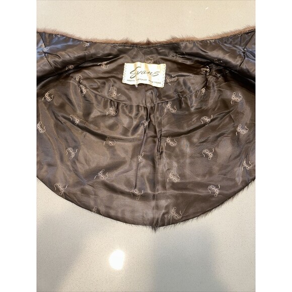 Vintage 20's Evans Chicago Fur Mink Stole Collar Wrap Shawl Camel Fully Lined - Picture 4 of 15